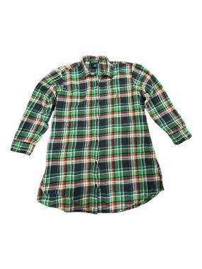 Ralph Lauren Tartan Plaid Flannel Nightshirt Size L